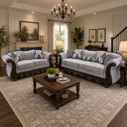 Granada Sofa and Loveseat by Arely Furniture - Gray