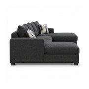 Newport Double Chaise Sectional Sofa by Arely Furniture - Black