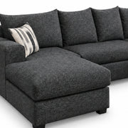 Newport Double Chaise Sectional Sofa by Arely Furniture - Black