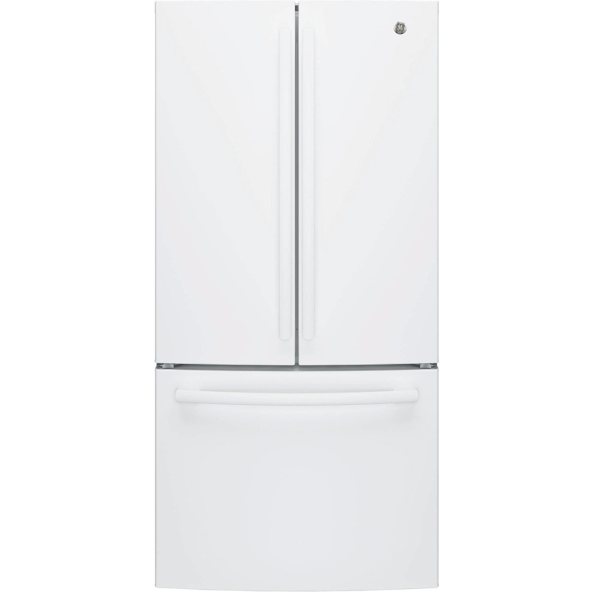 GE 33-inch, 18.6 cu. ft. Counter-Depth French-Door Refrigerator with Ice Maker GWE19JGLWW