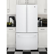 GE 33-inch, 18.6 cu. ft. Counter-Depth French-Door Refrigerator with Ice Maker GWE19JGLWW