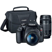Canon EOS Rebel T7 DSLR Camera w/ 18-55mm IS II + 75-300mm III Double Zoom Deluxe Kit