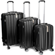 Deco Gear Travel Elite Series 3 Pc Hardside Spinner Luggage Set Black Open Box
