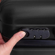 Deco Gear Travel Elite Series 3 Pc Hardside Spinner Luggage Set Black Open Box