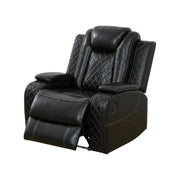 Oregon Power Motion Recliner with LED Lights by Best Home - Black