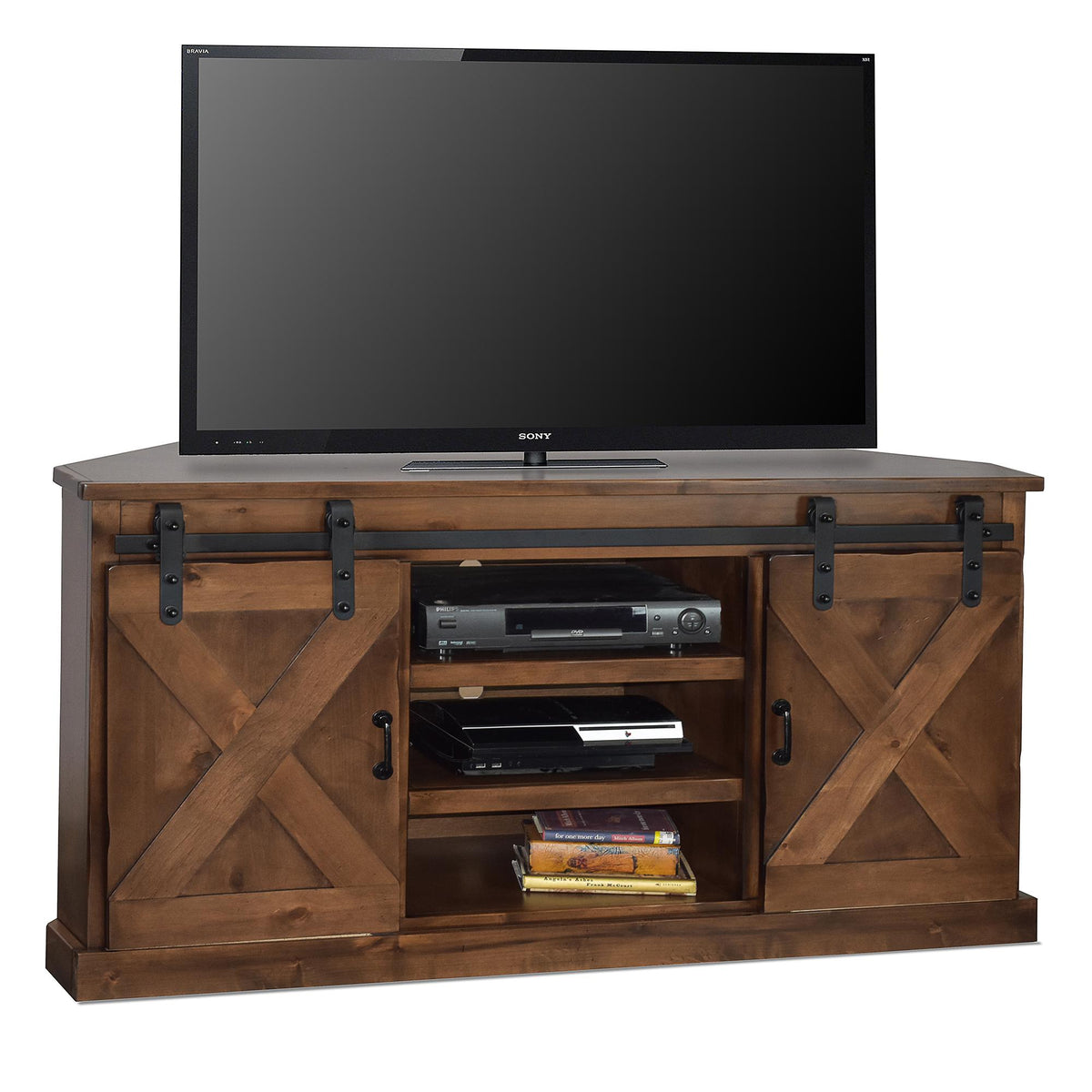 Legends Furniture Farmhouse FH1412.AWY 66" Corner TV Stand