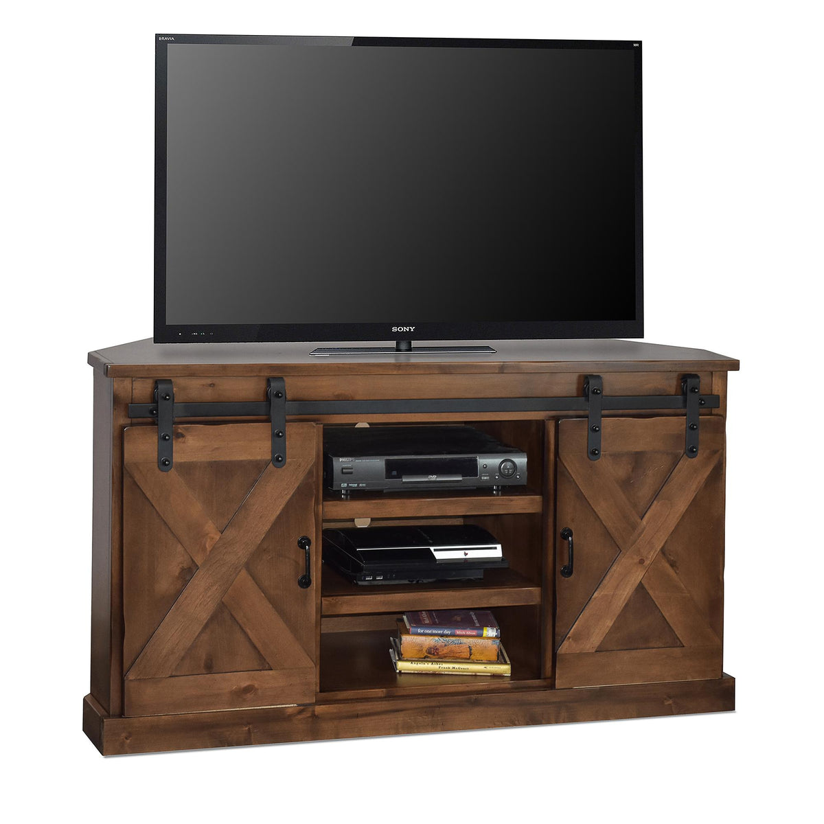 Legends Furniture Farmhouse FH1312.AWY 56" Corner TV Stand