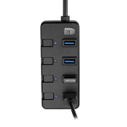 Adesso AUH-3040 4-Port USB Hub - Black