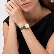 Fossil Carlie Women's 28mm Three-Hand Strap Watch - Silver Dial