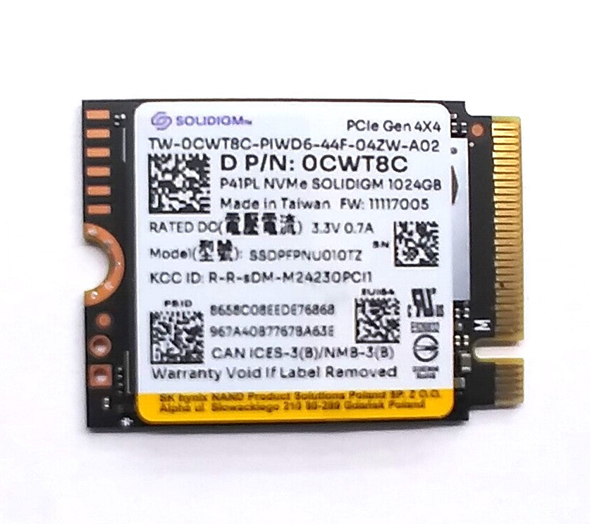 Dell CWT8C (Solidigm SSDPFPNU010TZ) 1 TB Solid State Drive