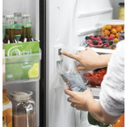 GE 36-inch, 27 cu.ft. Freestanding French 3-Door Refrigerator with Internal Water Dispenser GNE27JMMES