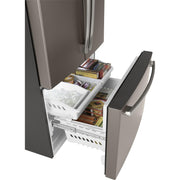 GE 36-inch, 27 cu.ft. Freestanding French 3-Door Refrigerator with Internal Water Dispenser GNE27JMMES