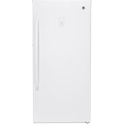 GE 14.1 cu.ft. Upright Freezer with Turbo Freeze FUF14SMRWW
