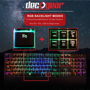 Deco Gear Mechanical Gaming Keyboard - RGB Back Lighting - Anti-Ghosting - Black