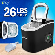 Deco Chef Black Compact Electric Ice Maker | (IMBLK) | Top Load | 26 Lbs Per Day