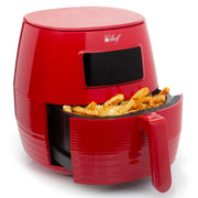 Deco Chef Digital 5.8QT Electric Air Fryer - Healthier & Faster Cooking - Red