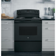 GE 30-inch Freestanding Electric Range JB256DMBB