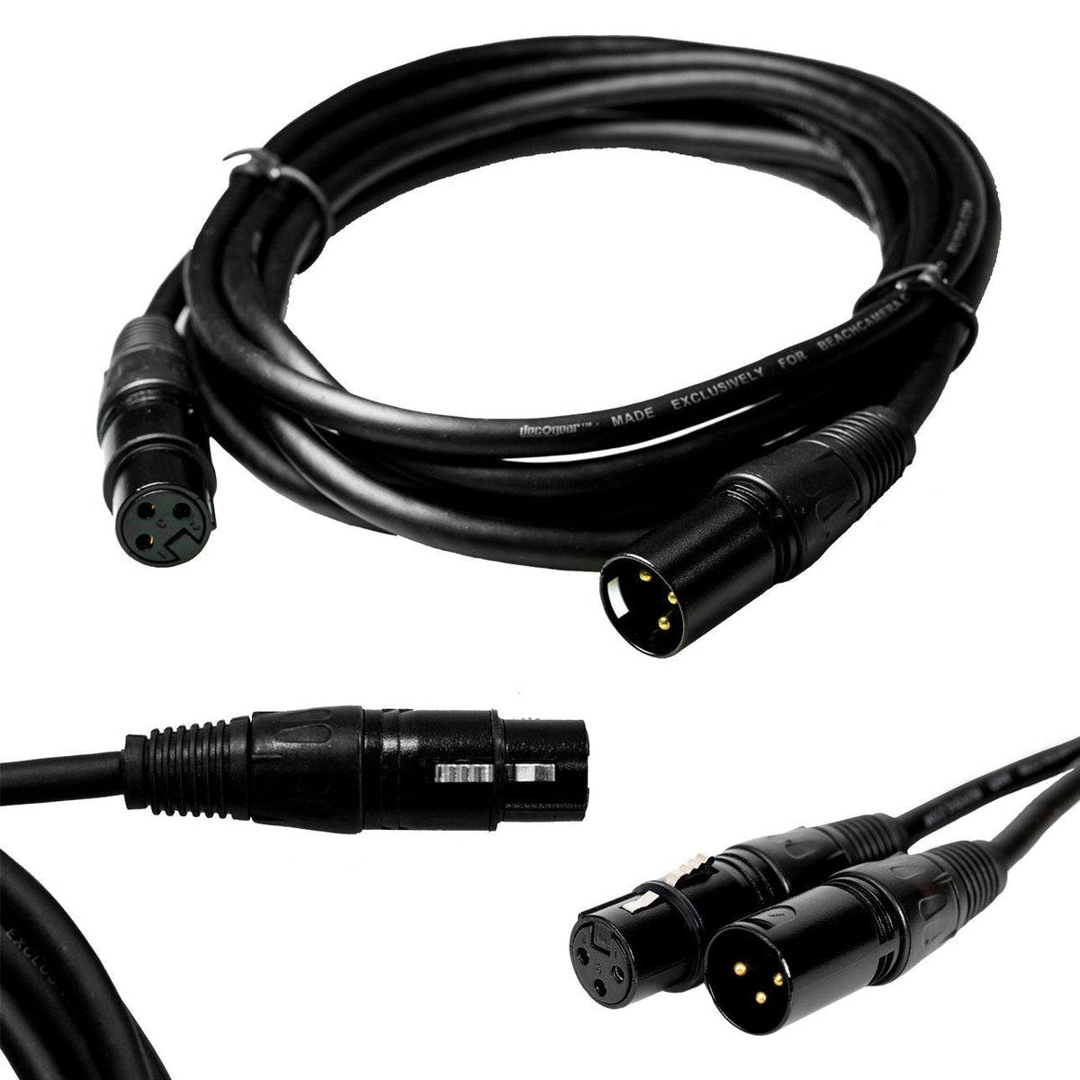 Deco Gear XLR 10' Male to XLR Female 16AWG Gold Plated Cable
