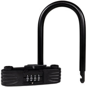 Deco Gear Heavy Duty Combination U-Lock with 16mm Rubberized Steel U-Shackle Bike Lock