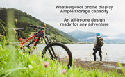 Deco Essentials Bike Frame Cell Phone Mount, Touch Screen Compatibility, Dual Storage Pockets