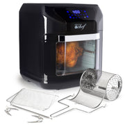 Deco Chef 7-in-1 Digital 10.5QT Air Fryer Convection Oven with Simple Touch Display, Black