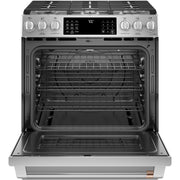 Café 30-inch Slide-in Gas Range with Convection Technology CGS700P2MS1