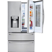 LG 36-inch, 27.8 cu.ft. Freestanding French 4-Door Refrigerator with Slim SpacePlus® Ice System LMXS28596S