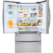 LG 36-inch, 27.8 cu.ft. Freestanding French 4-Door Refrigerator with Slim SpacePlus® Ice System LMXS28596S