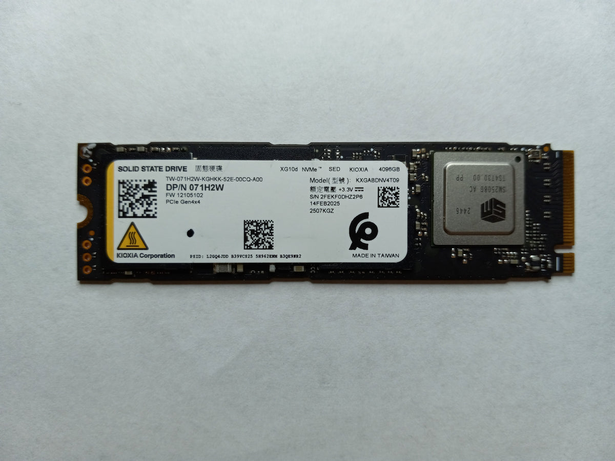 Dell 71H2W (Kioxia KXGABDNV4T09) 4TB XG10D-Series Solid State Drive