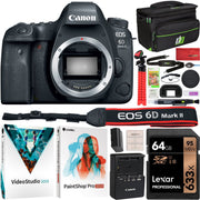 Canon EOS 6D Mark II MK 2 DSLR Digital SLR Camera Body Photo Video Accessories Bundle