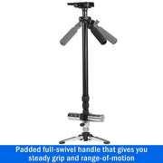 Vivitar VIV-ST-6000-BLK Professional 59" Video Photo Stabilizer Tripod Backpack Bundle