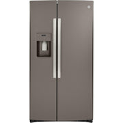 GE 36-inch, 21.8 cu.ft. Counter-Depth Side-by-Side Refrigerator with Water and Ice Dispensing System GZS22IMNES