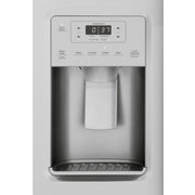 GE 36-inch, 21.8 cu.ft. Counter-Depth Side-by-Side Refrigerator with Water and Ice Dispensing System GZS22IYNFS