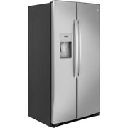 GE 36-inch, 21.8 cu.ft. Counter-Depth Side-by-Side Refrigerator with Water and Ice Dispensing System GZS22IYNFS