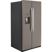 GE 36-inch, 25.1 cu.ft. Freestanding Side-by-Side Refrigerator with Water and Ice Dispensing System GSS25IMNES