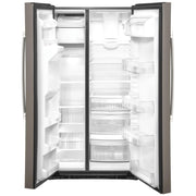 GE 36-inch, 25.1 cu.ft. Freestanding Side-by-Side Refrigerator with Water and Ice Dispensing System GSS25IMNES