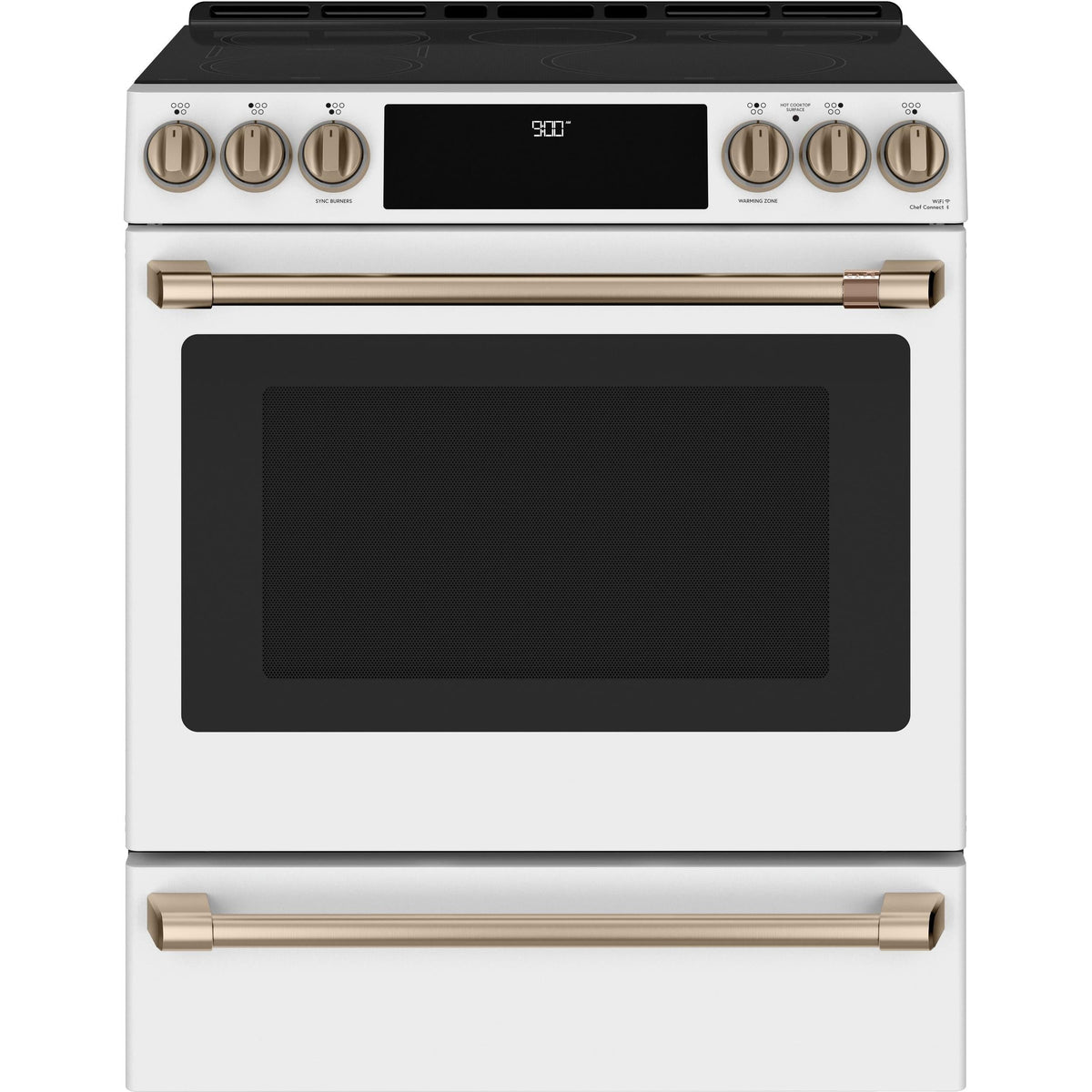 Café 30-inch Slide-in Induction Range with Warming Drawer CHS900P4MW2