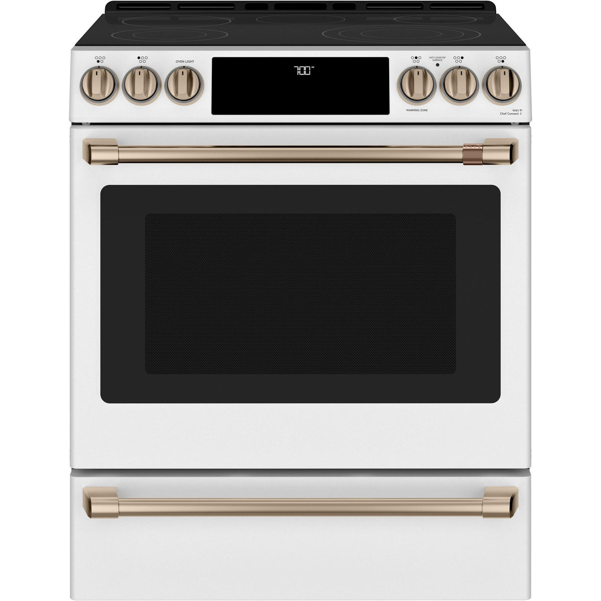 Café 30-inch Slide-in Electric Range with Warming Drawer CES700P4MW2
