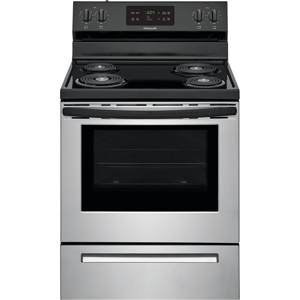 Frigidaire 30-inch Freestanding Electric Range with Ready-Select® Controls FFEF3016VS