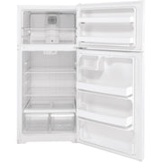 GE 16.6 cu. ft. Top Freezer Refrigerator with recessed handle GPE17CTNRWW