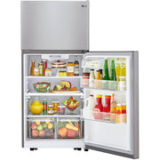 LG 30-inch, 20.2 cu.ft. Freestanding Top Freezer Refrigerator with Smart Diagnosis™ LTCS20020S