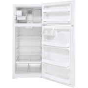 GE 17.5 cu. ft. Top Freezer Refrigerator with Factory-Installed Icemaker GIE18DTNRWW