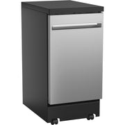 GE Portable Dishwasher with Sanitize Option GPT145SSLSS