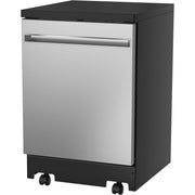 GE Portable Dishwasher with Sanitize Option GPT225SSLSS