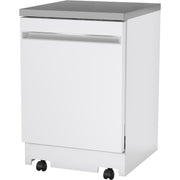 GE Portable Dishwasher with Sanitize Option GPT225SGLWW