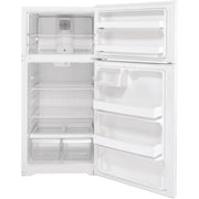 GE 28-inch, 15.6 cu.ft. Freestanding Top-Freezer Refrigerator with ClimateKeeper™ GTE16DTNRWW
