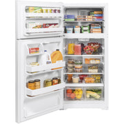 GE 28-inch, 15.6 cu. ft. Top-Freezer Refrigerator GTE16GTNLWW