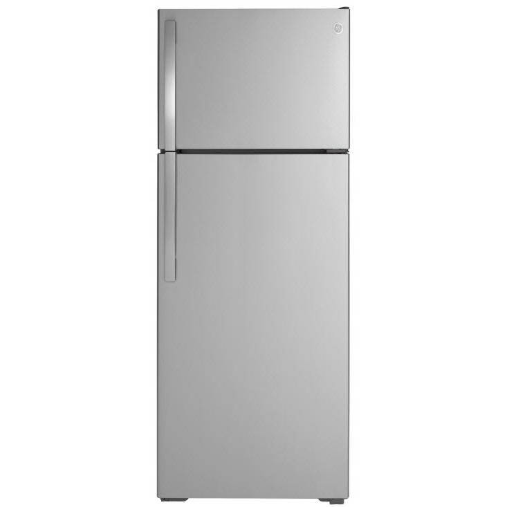 GE 28-inch, 17.5 cu.ft. Freestanding Top Freezer Refrigerator GTE18GSNRSS