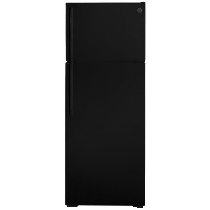 GE 28-inch, 17.5 cu.ft. Freestanding Top Freezer Refrigerator GTE18GTNRBB