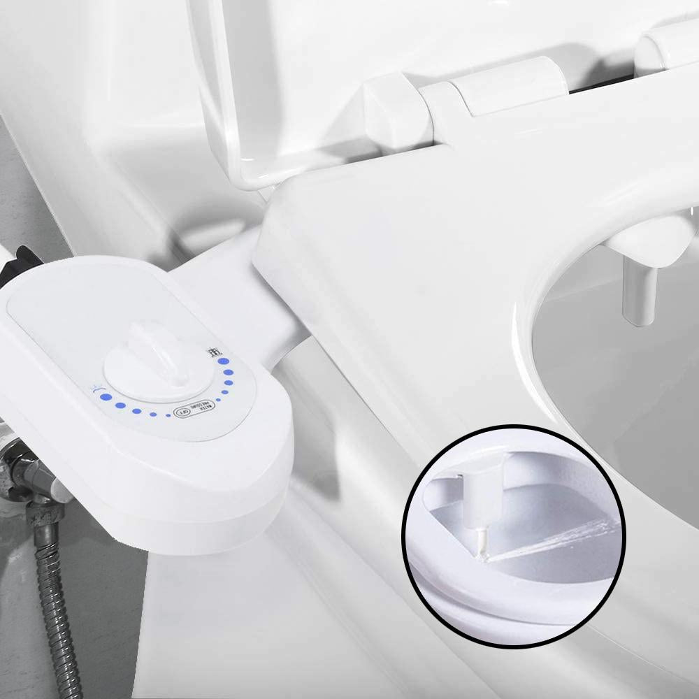 Deco Essentials Non-Electric Single Nozzle Toilet Seat Bidet for Standard 15/16"